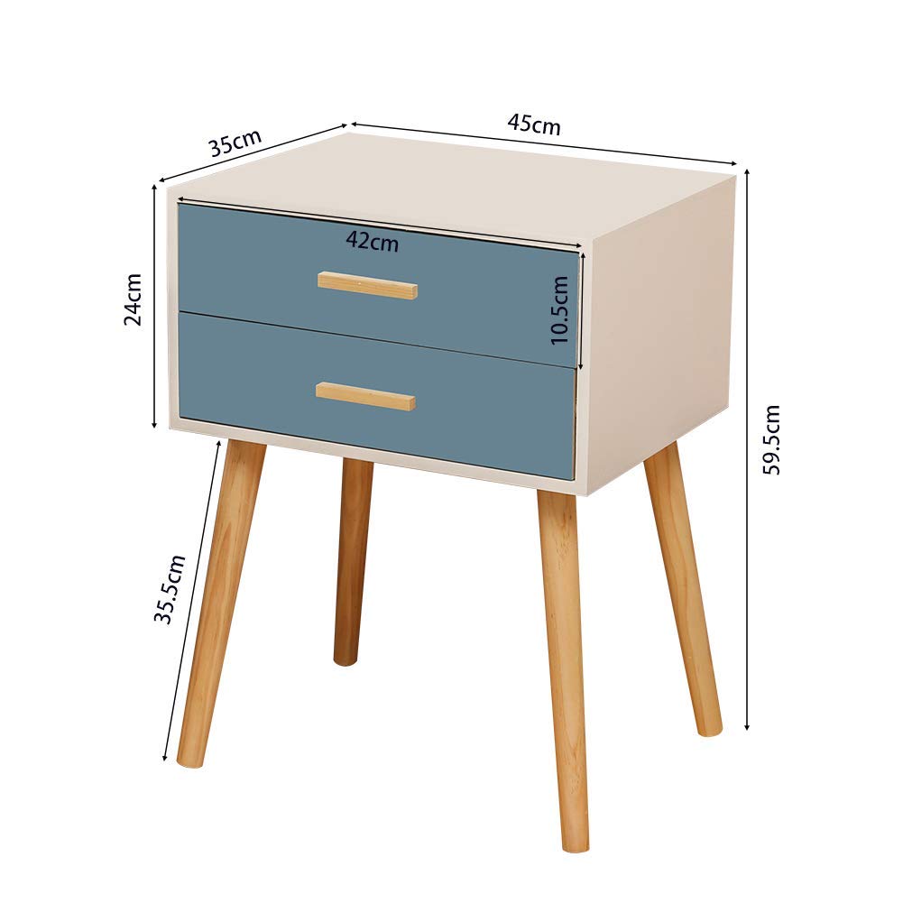 White & Blue Pedestal Set - The Don Home Interiors