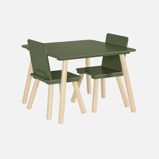 Kids Square Table & Chair Set - Green - The Don Home Interiors