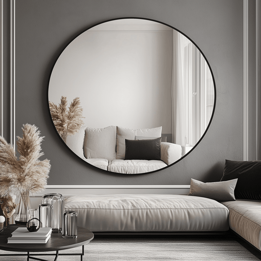 140cm Round Aluminium Mirror - The Don Home Interiors