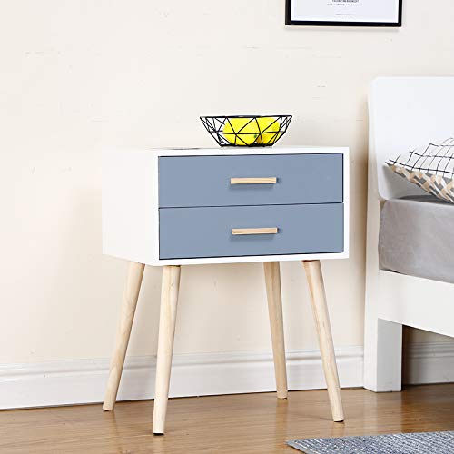 White & Blue Pedestal Set - The Don Home Interiors