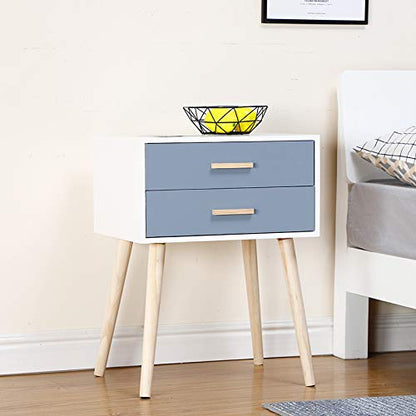 White & Blue Pedestal Set - The Don Home Interiors