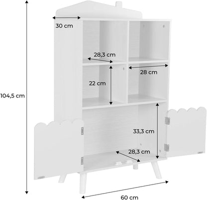 Scalloped Door Bookshelf - Pink - The Don Home Interiors
