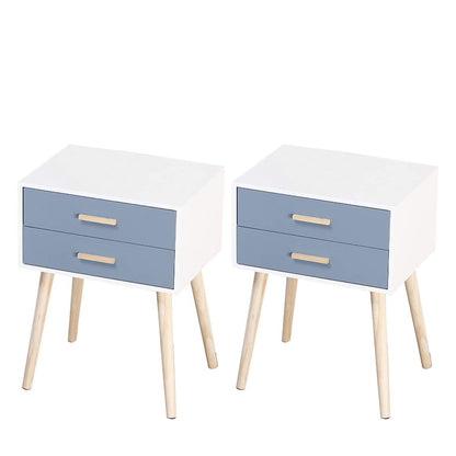 White & Blue Pedestal Set - The Don Home Interiors