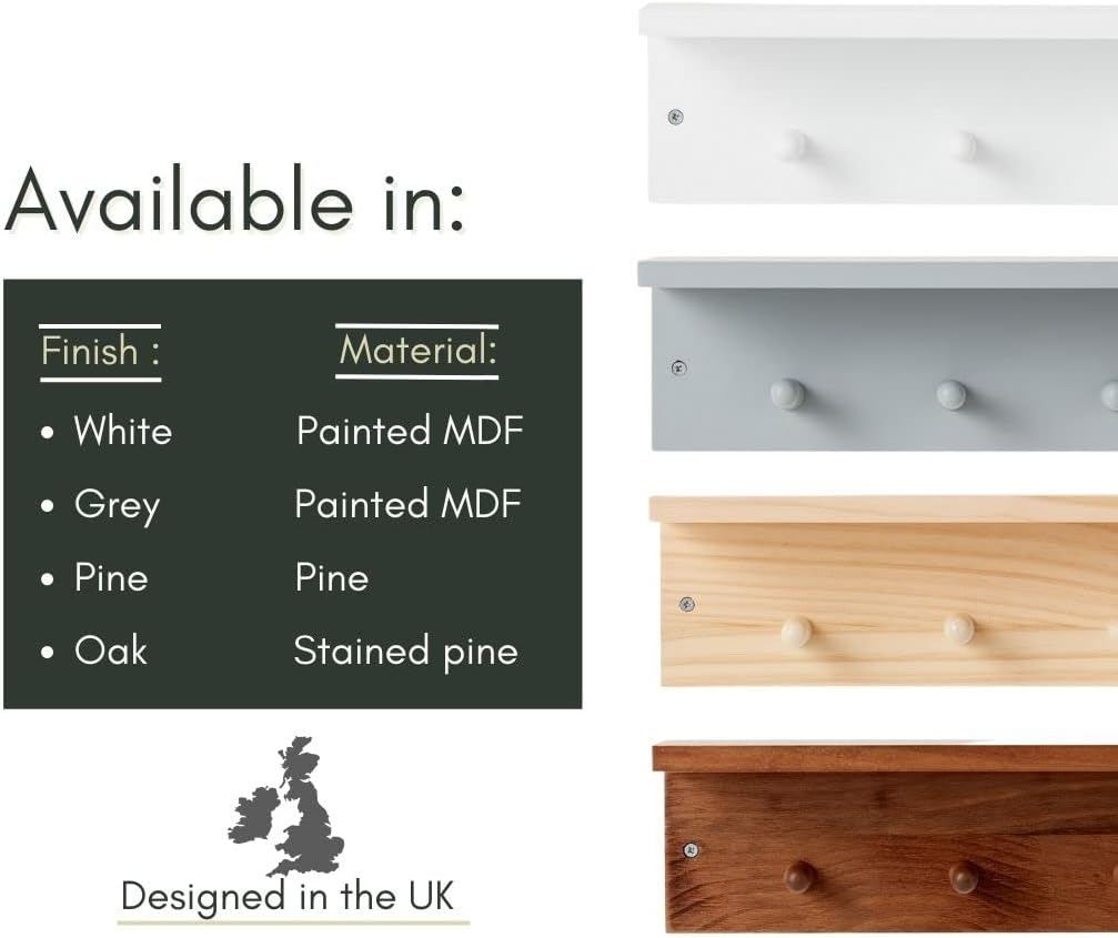 Wall Shelf With Hooks - The Don Home Interiors