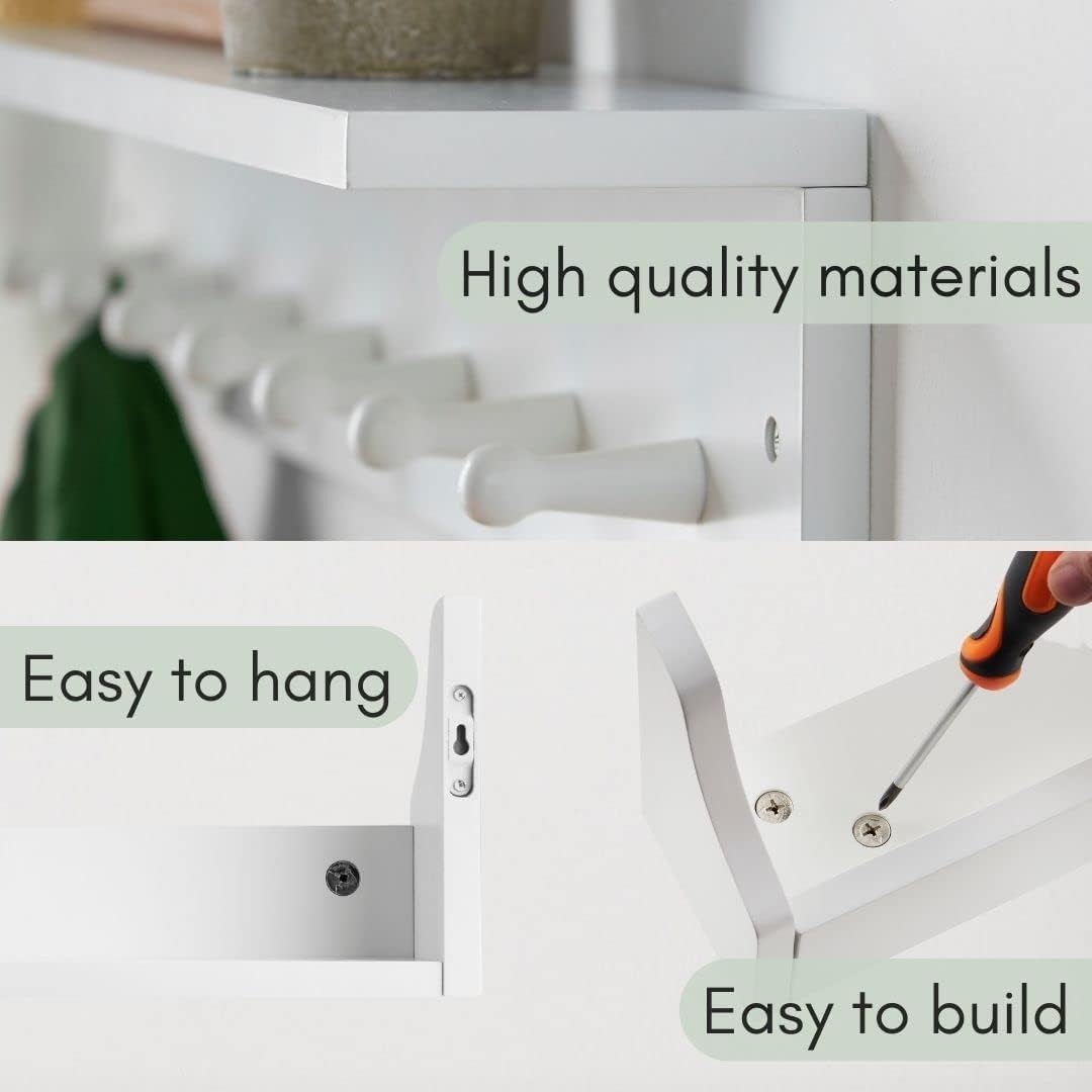 Wall Shelf With Hooks - The Don Home Interiors