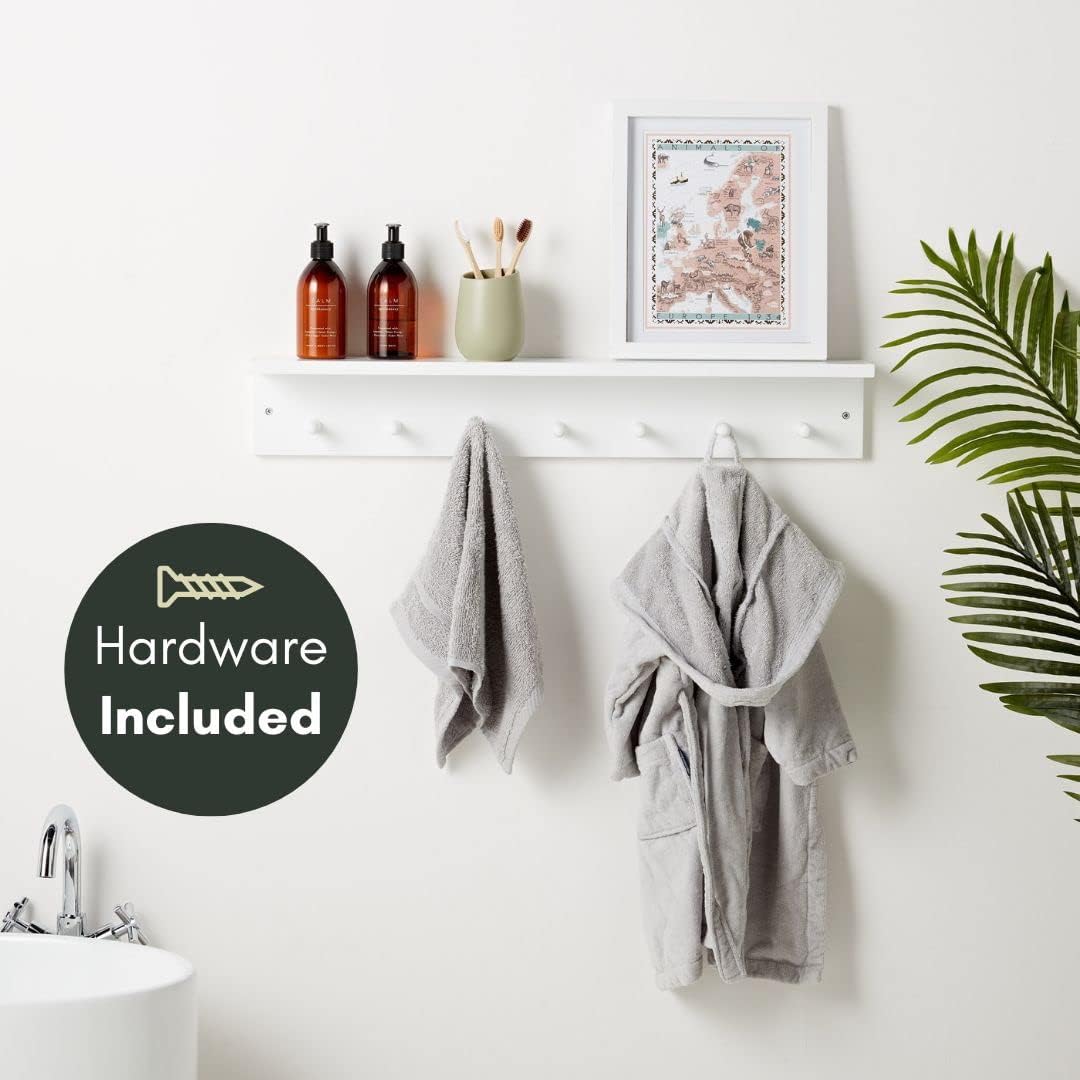 Wall Shelf With Hooks - The Don Home Interiors