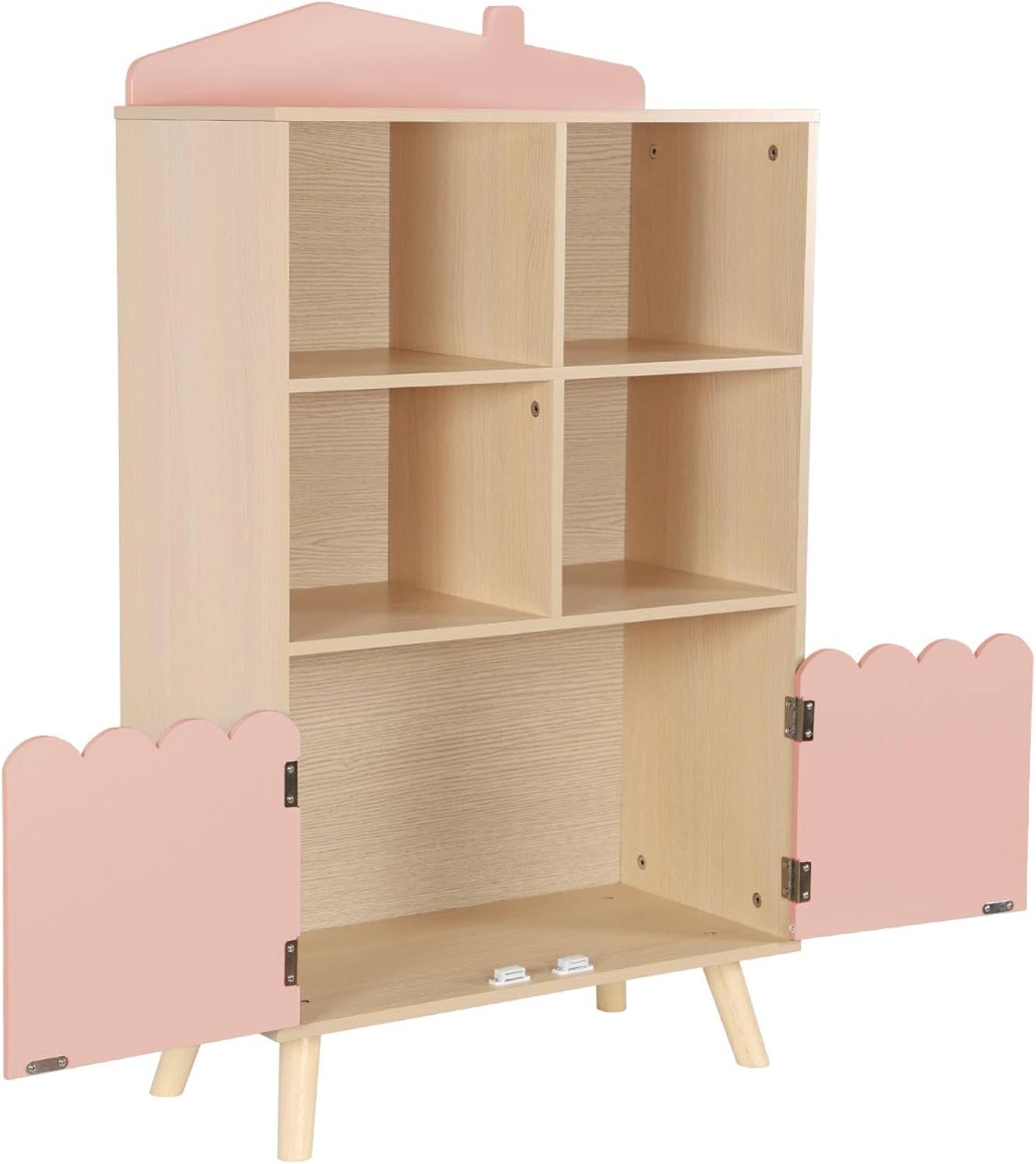 Scalloped Door Bookshelf - Pink - The Don Home Interiors