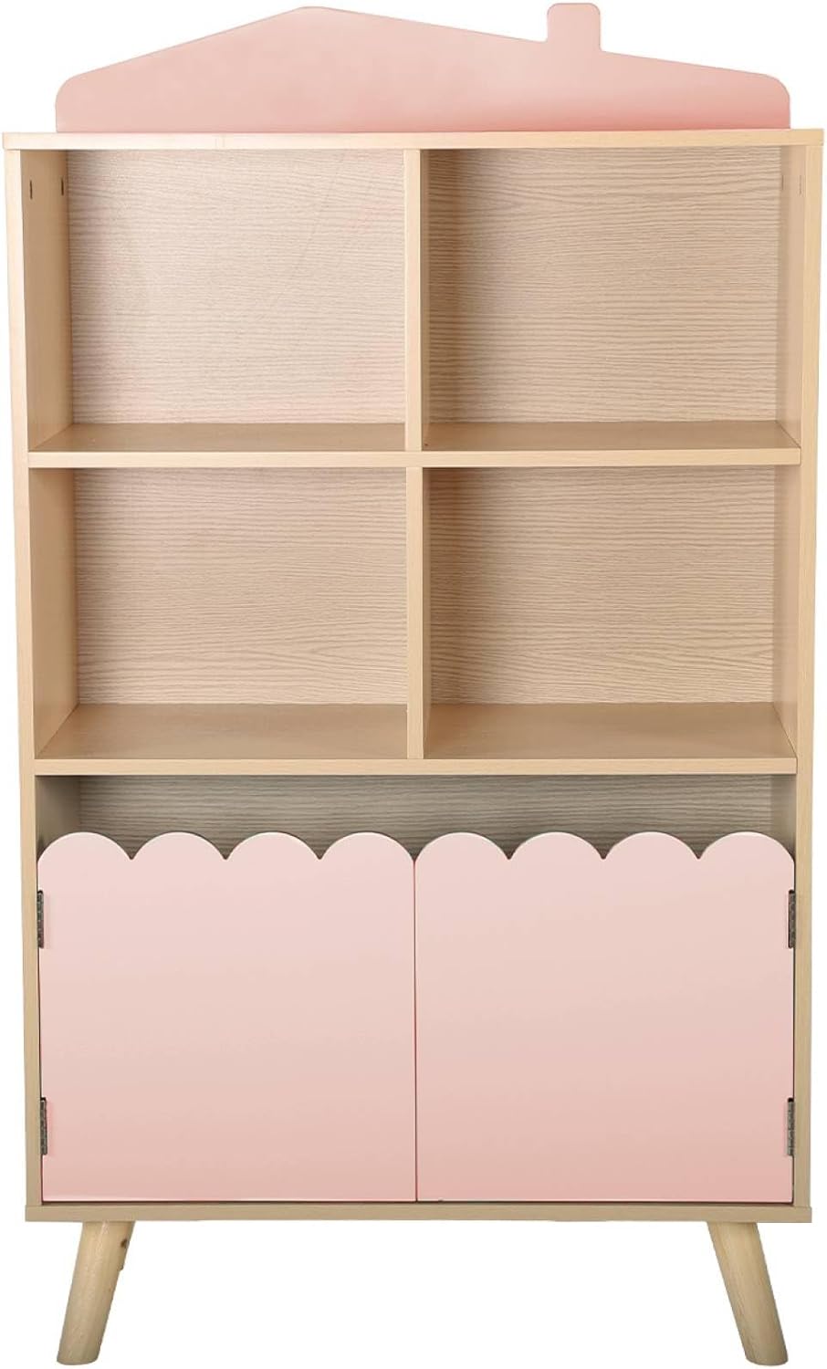 Scalloped Door Bookshelf - Pink - The Don Home Interiors