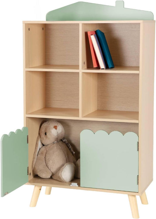 Scalloped Door Bookshelf - Mint Green - The Don Home Interiors