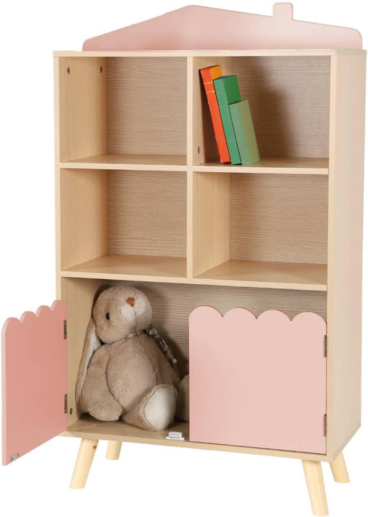 Scalloped Door Bookshelf - Pink - The Don Home Interiors