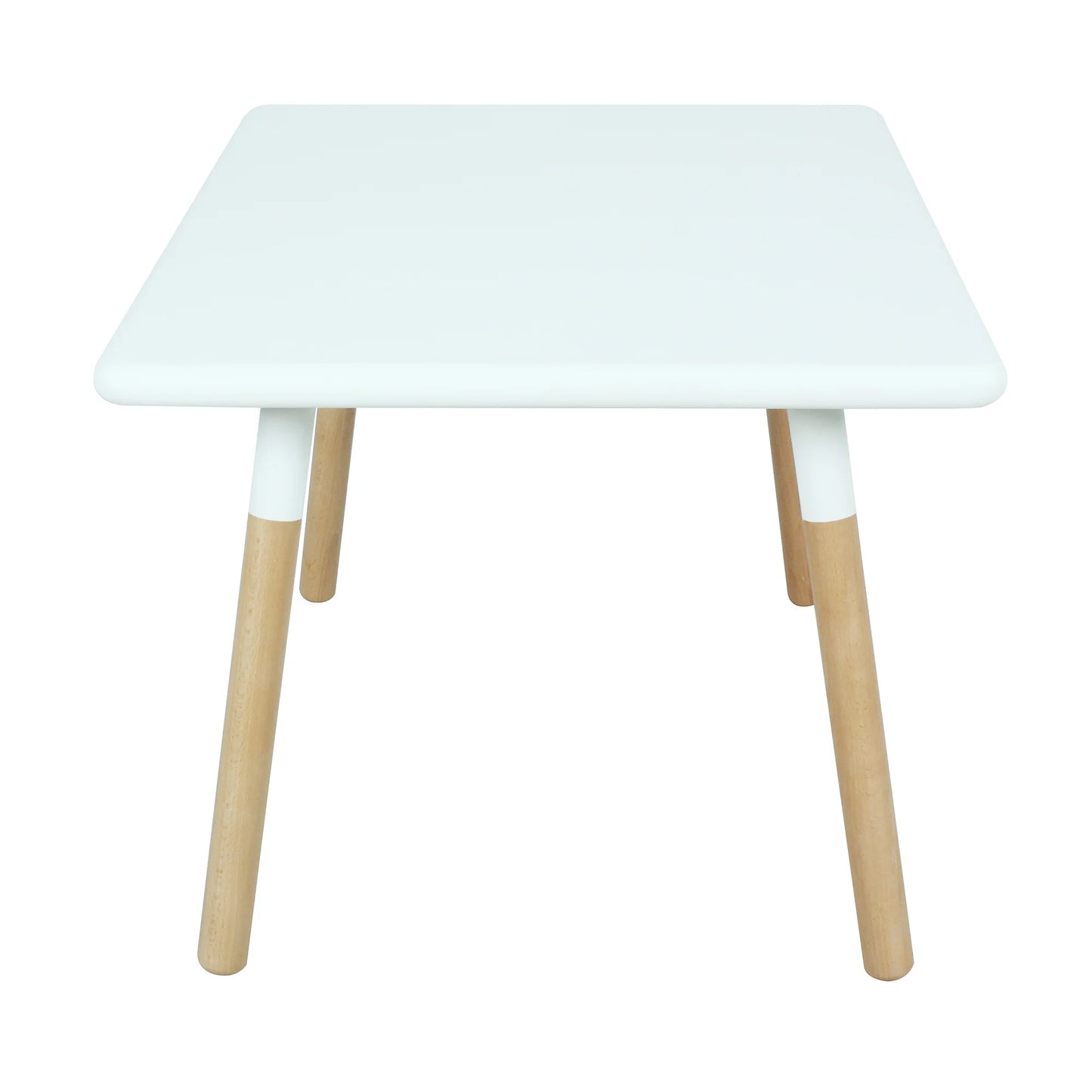 Kids Rectangular Table & Round Stools Set - White - The Don Home Interiors