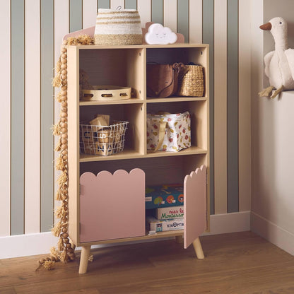 Scalloped Door Bookshelf - Pink - The Don Home Interiors