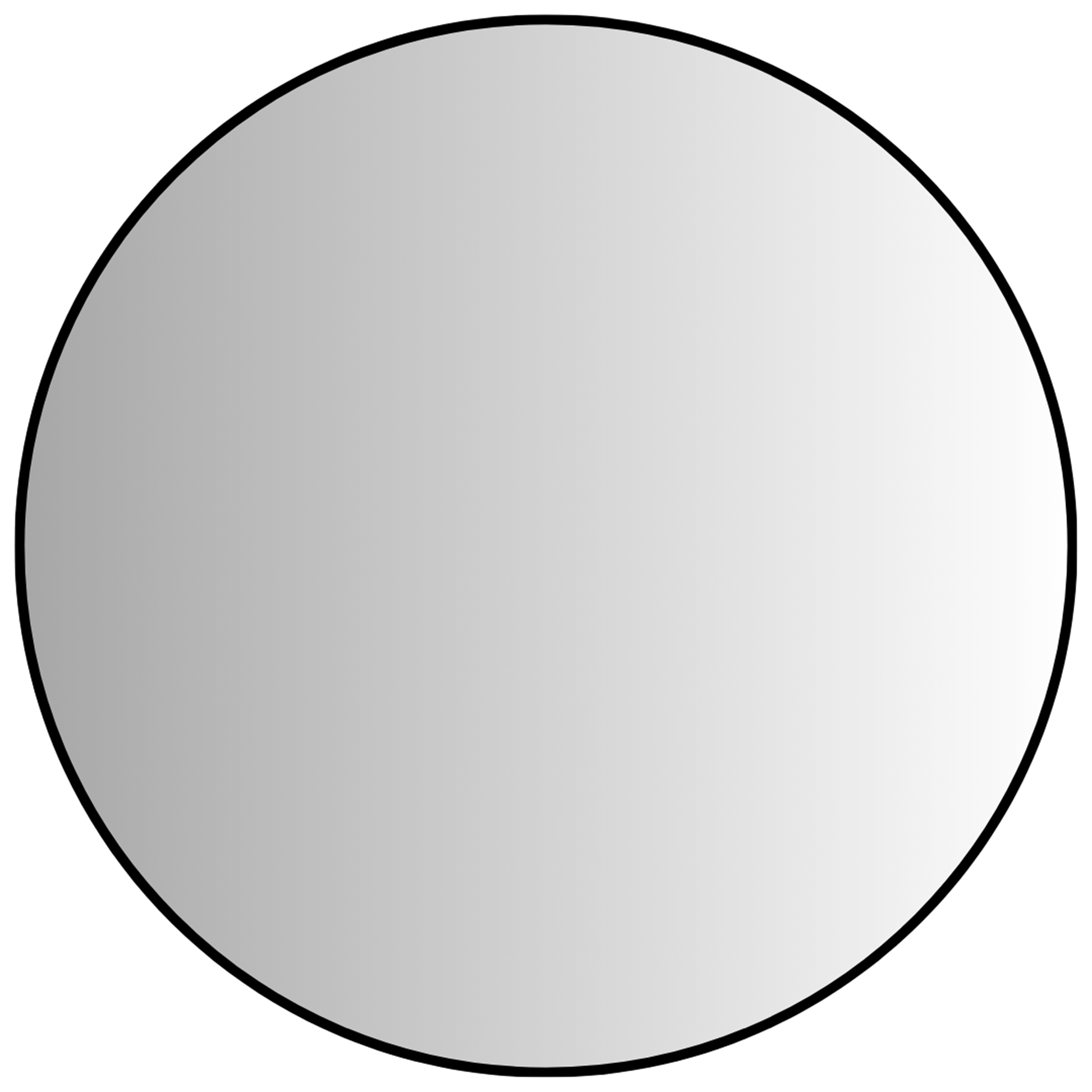 140cm Round Aluminium Mirror with sleek black frame, ideal as a large wall mirror for modern home decor in living rooms or entryways.