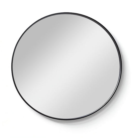 60cm Round Mirror with aluminium frame, lightweight and durable, ideal for modern home decor in living rooms, bathrooms, or entryways.