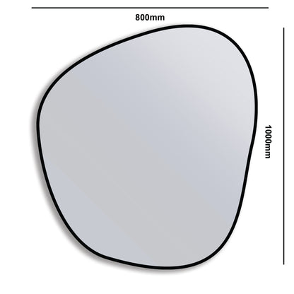 100 x 88cm Organic Shaped Aluminium Mirror - The Don Home Interiors