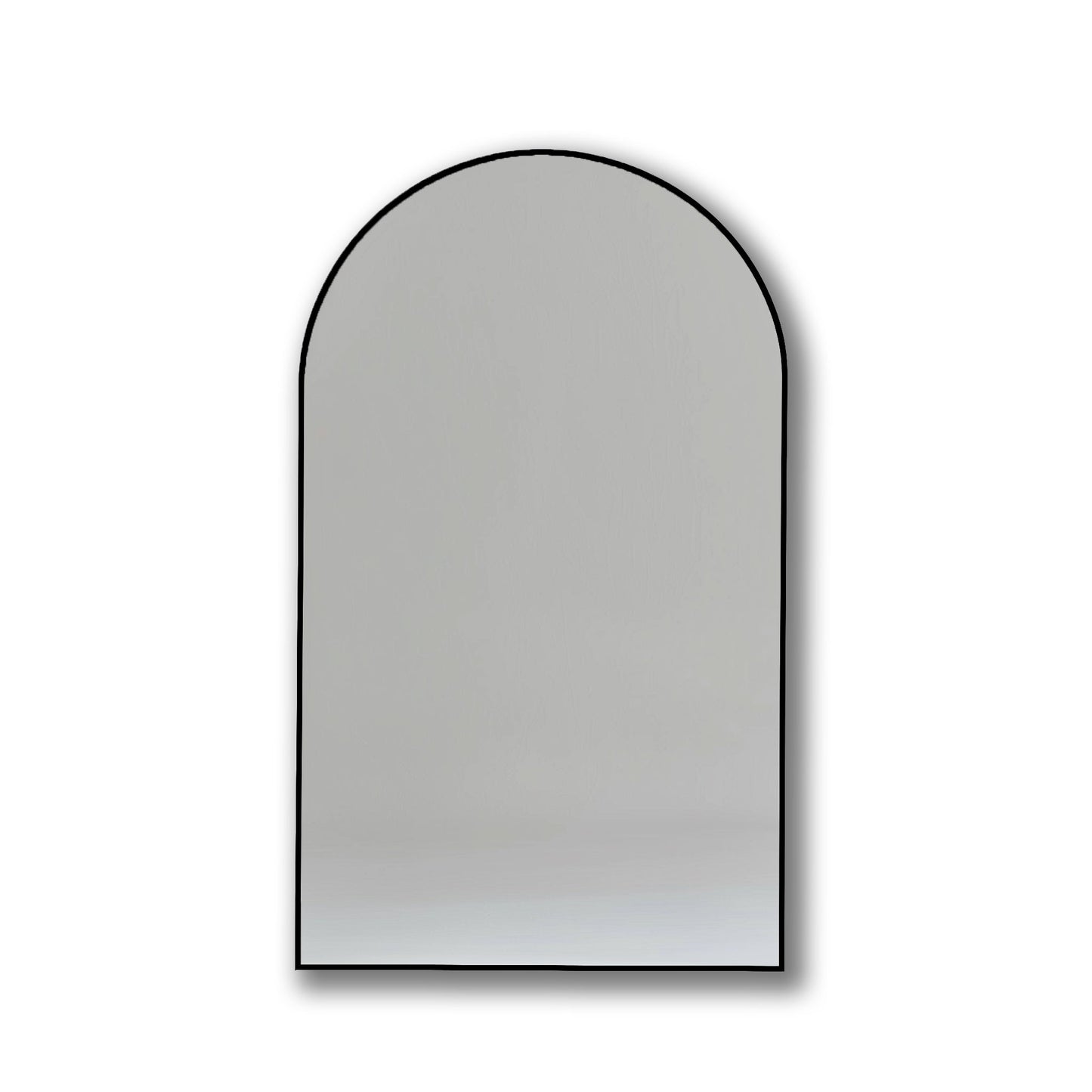 Black-framed Arch 70 x 55cm Duo mirror with a modern silhouette, suitable for contemporary and industrial-style spaces.