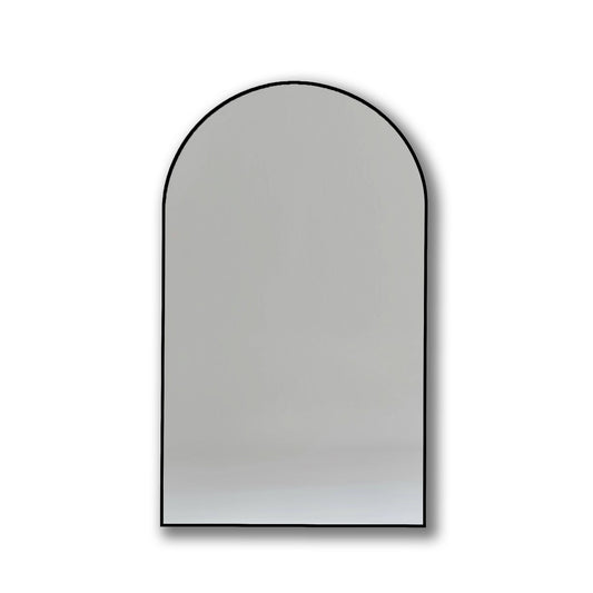 Arch Aluminium Mirror 60x90 with sleek black frame. Minimalist design ideal for modern home decor in Home & Garden > Decor > Mirrors.