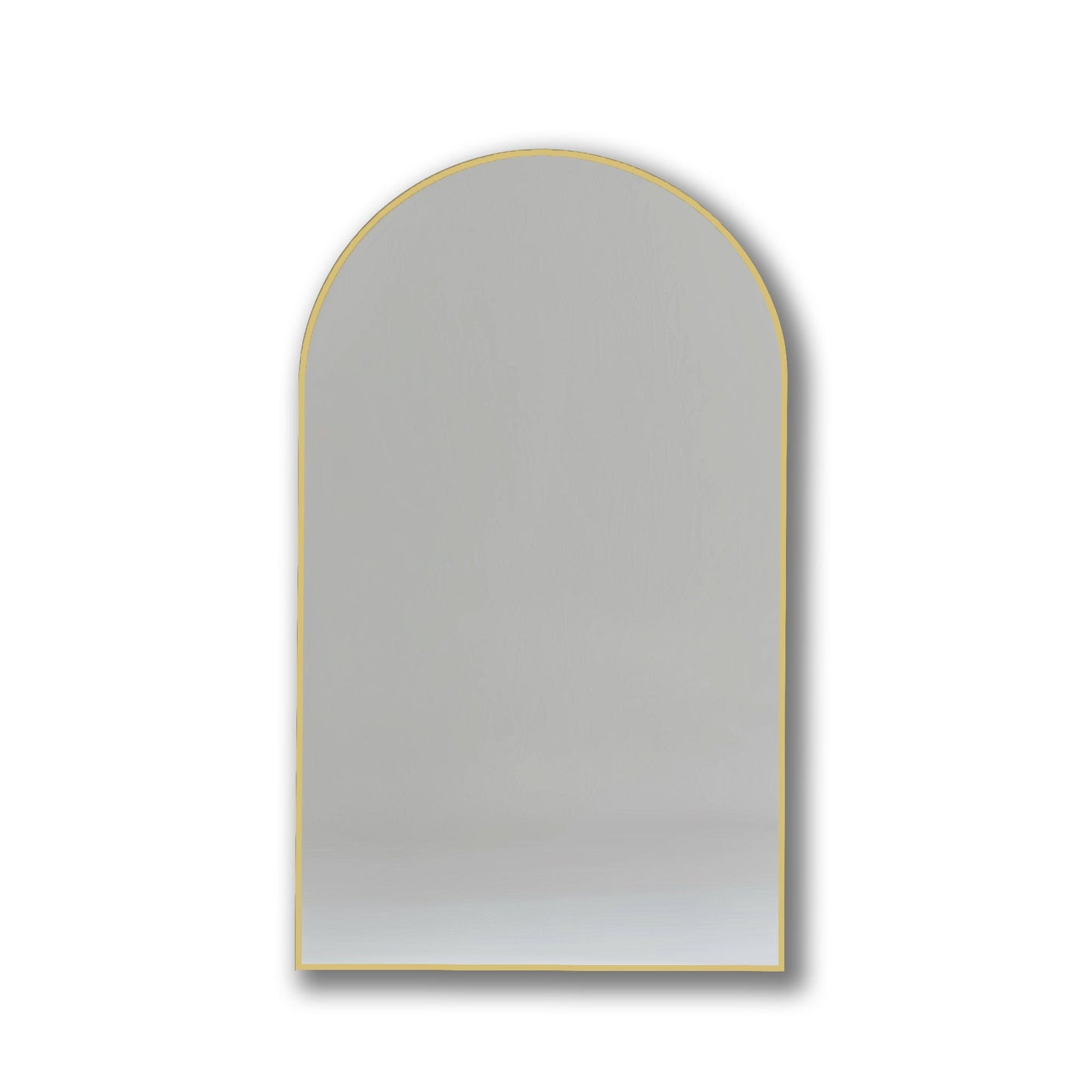 Gold-framed Arch Aluminium Mirror 60x90. Sleek and modern, perfect for luxury interiors in Home & Garden > Decor > Mirrors category.