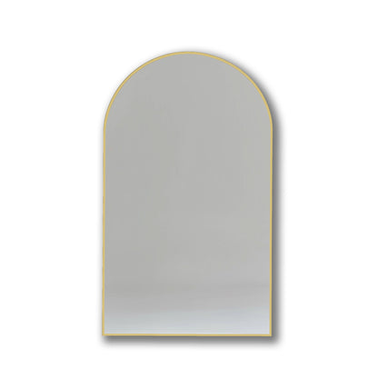 Gold-framed Arch Aluminium Mirror 60x90. Sleek and modern, perfect for luxury interiors in Home & Garden > Decor > Mirrors category.