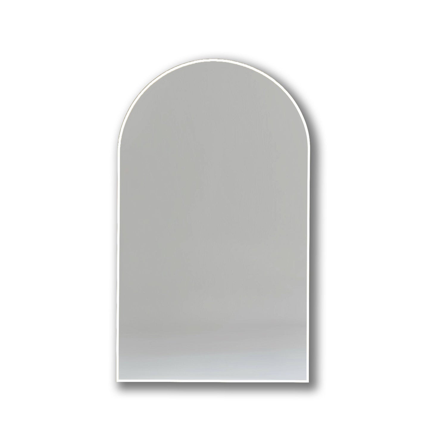 White-framed Arch 70 x 55cm Duo mirror with clean lines and soft arch, ideal for minimalist or coastal-themed interiors.