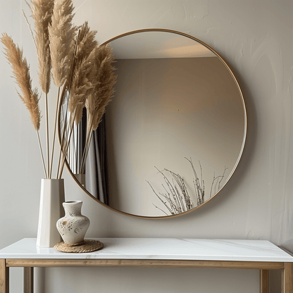 60cm Round Aluminium Mirror - The Don Home Interiors