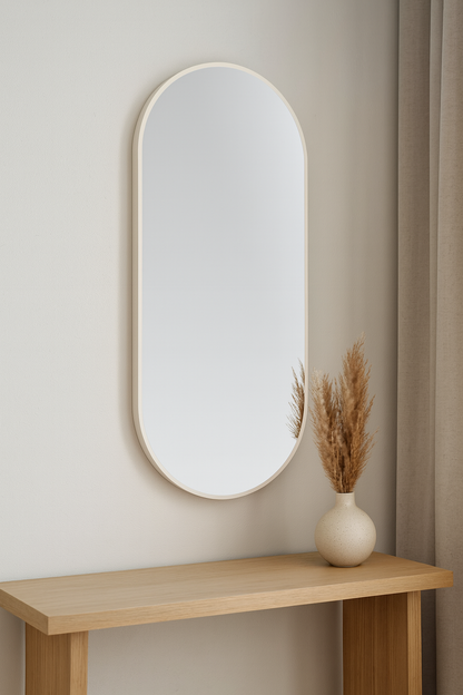 100 x 55 cm Pill Shaped Aluminium Mirror - The Don Home Interiors