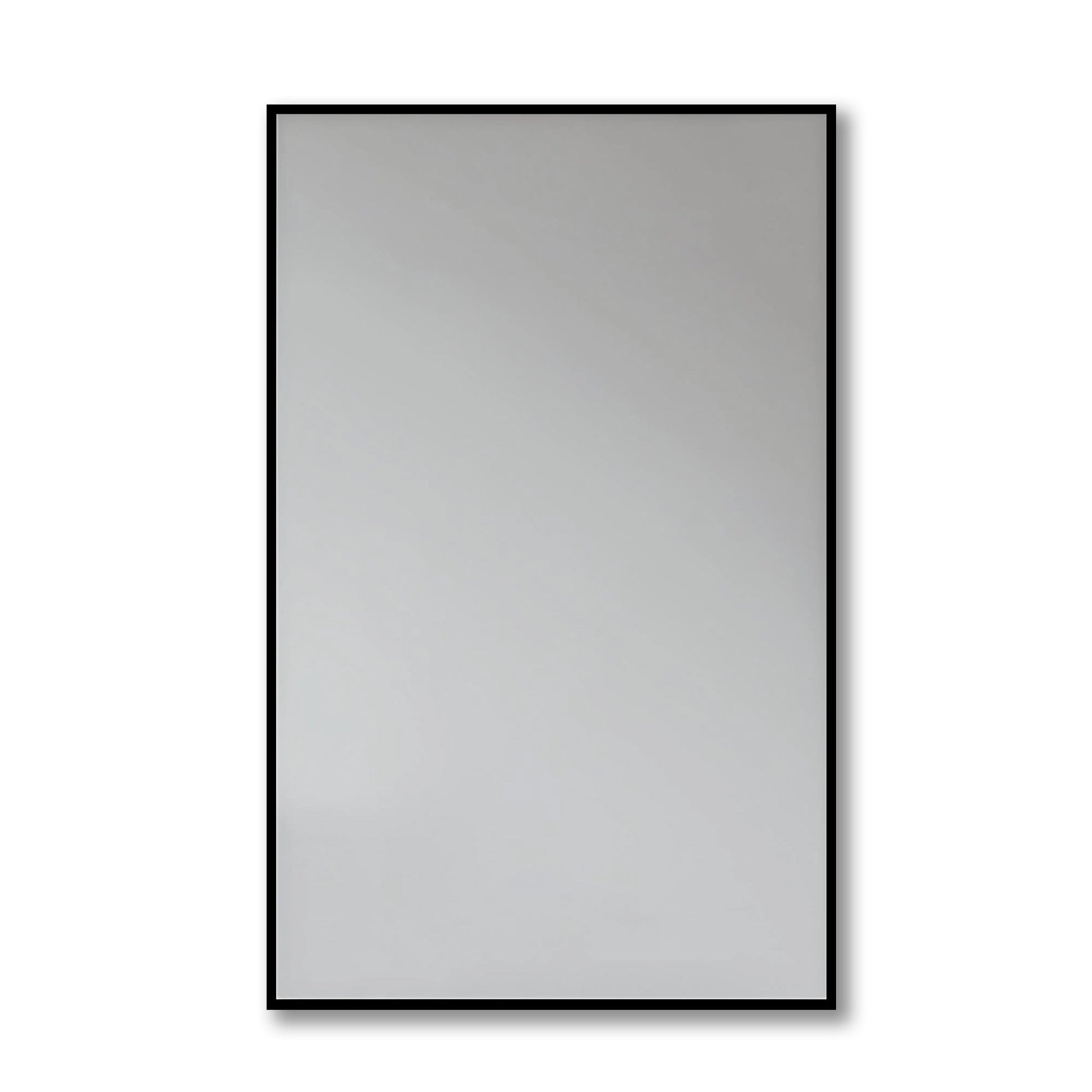 Rectangular Aluminium Mirror - Wall Mirror | 60x90 cm, Thin Frame in black with a sleek minimalist design, ideal for modern home decor.