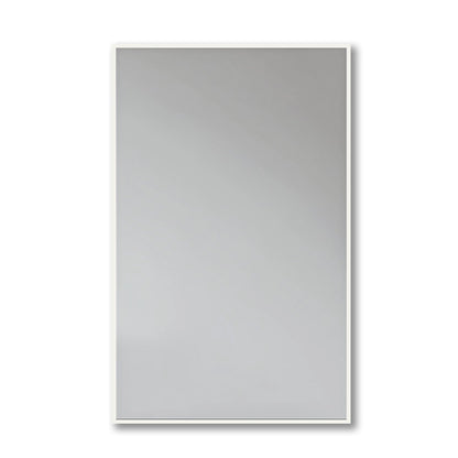 Rectangular Aluminium Mirror - Wall Mirror | 60x90 cm, Thin Frame in white, designed to complement light-toned or Scandinavian interiors.