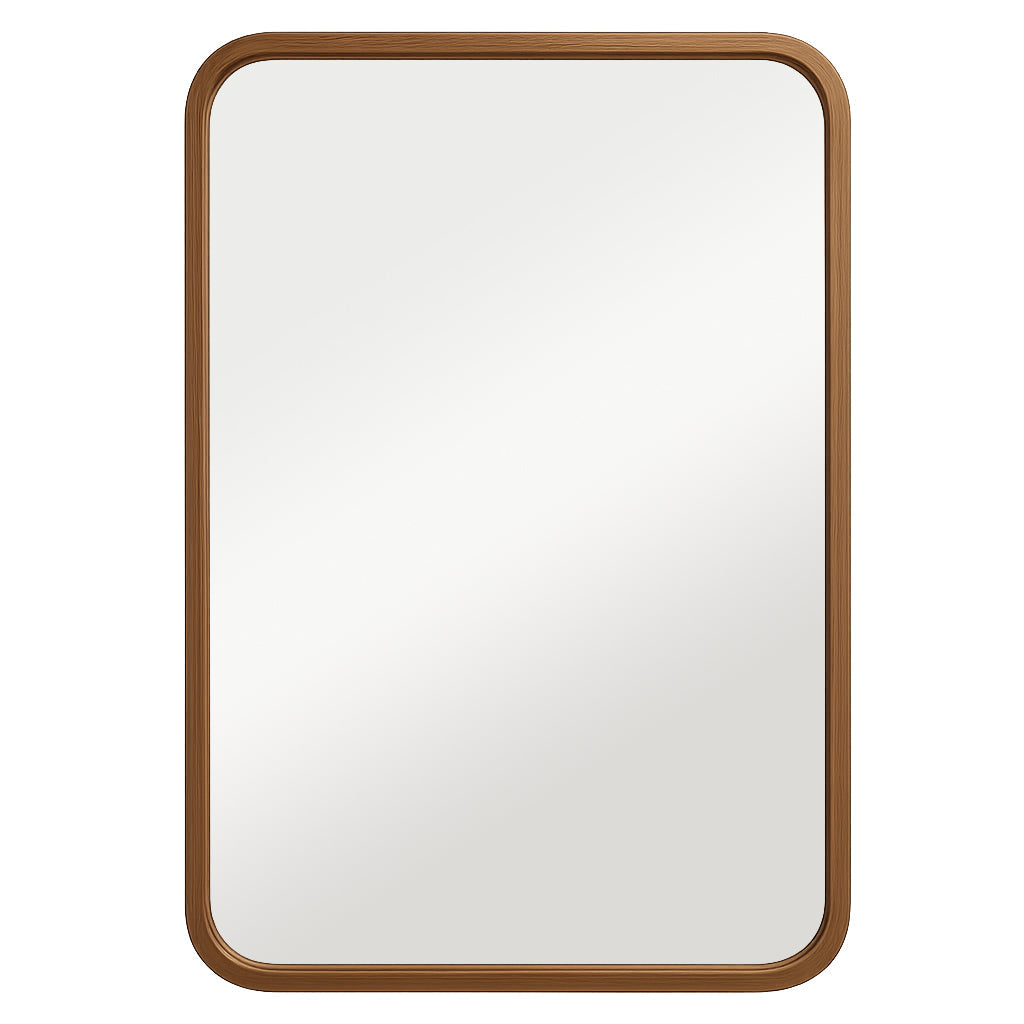 90 x 120 cm Rounded Rectangle African Walnut Mirror - The Don Home Interiors