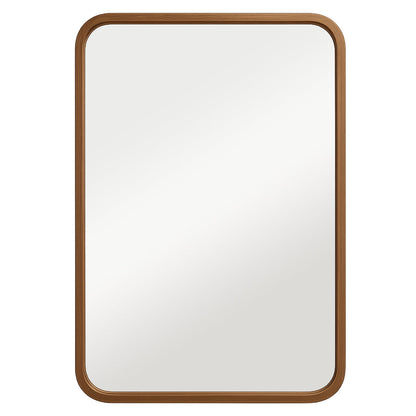 90 x 120 cm Rounded Rectangle African Walnut Mirror - The Don Home Interiors