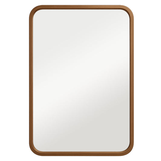 90 x 120 cm Rounded Rectangle African Walnut Mirror - The Don Home Interiors