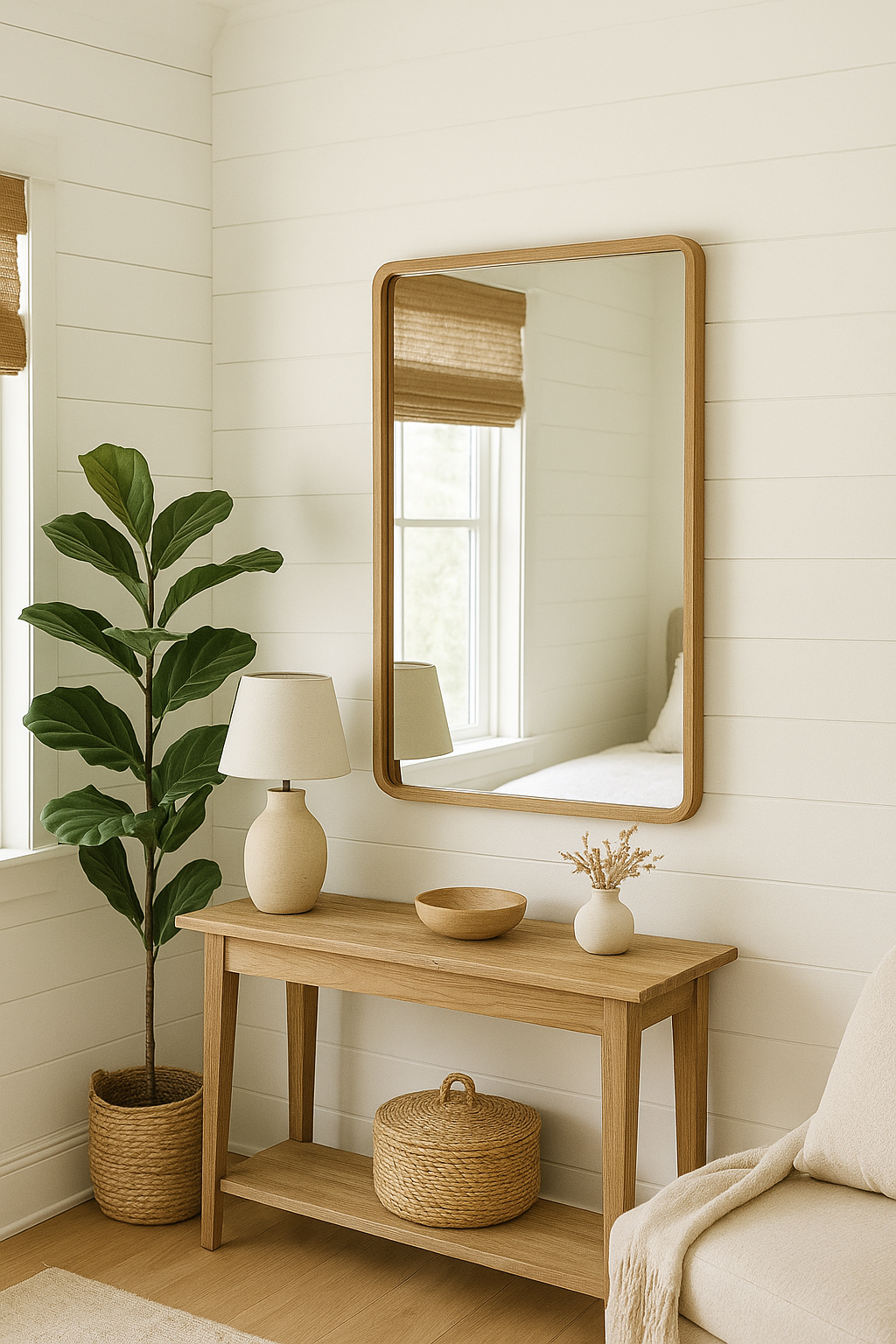 90 x 120 cm Rounded Rectangle African Walnut Mirror - The Don Home Interiors