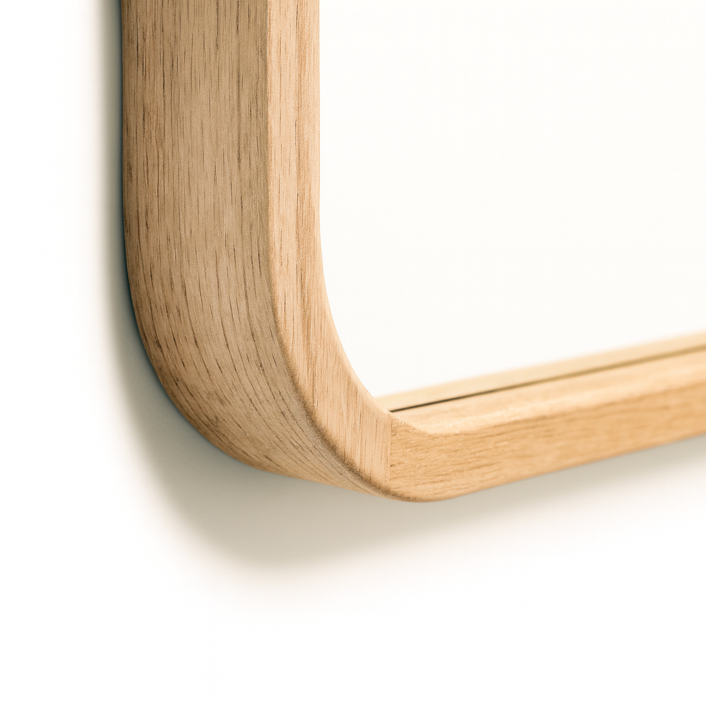 90 x 120 cm Rounded Rectangle African Walnut Mirror - The Don Home Interiors