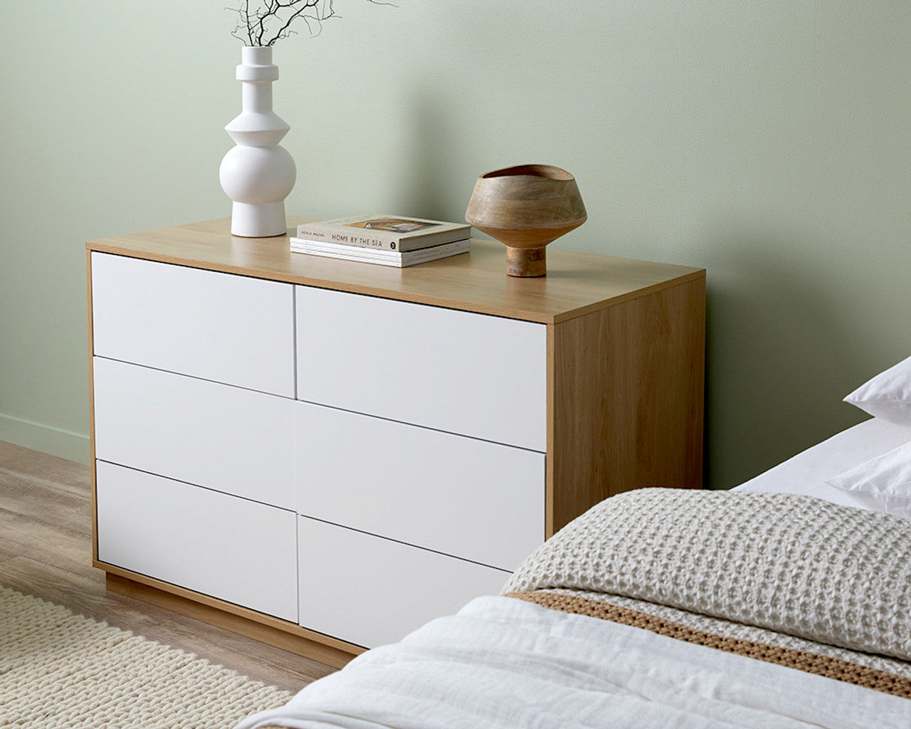 Coastal 6 Drawer Chest of Drawers - The Don Home Interiors