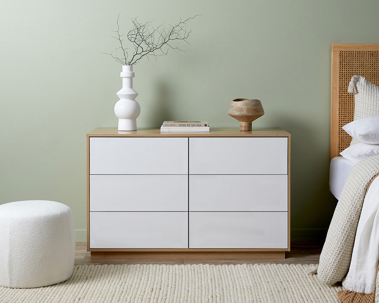 Coastal 6 Drawer Chest of Drawers - The Don Home Interiors