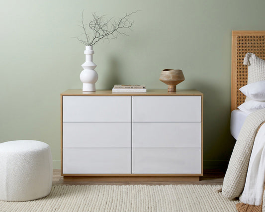 Coastal 6 Drawer Chest of Drawers - The Don Home Interiors