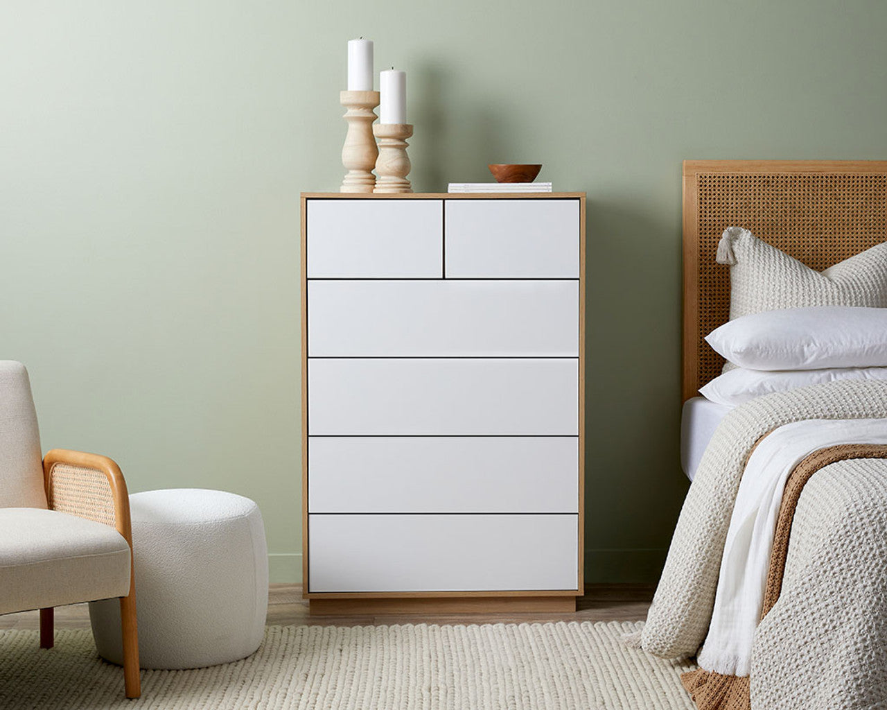 Coastal TallBoy Chest Of Drawers - The Don Home Interiors