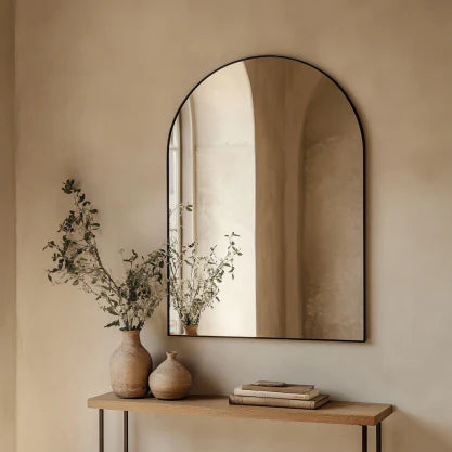 70 x 55cm Arch Aluminium Mirror - The Don Home Interiors