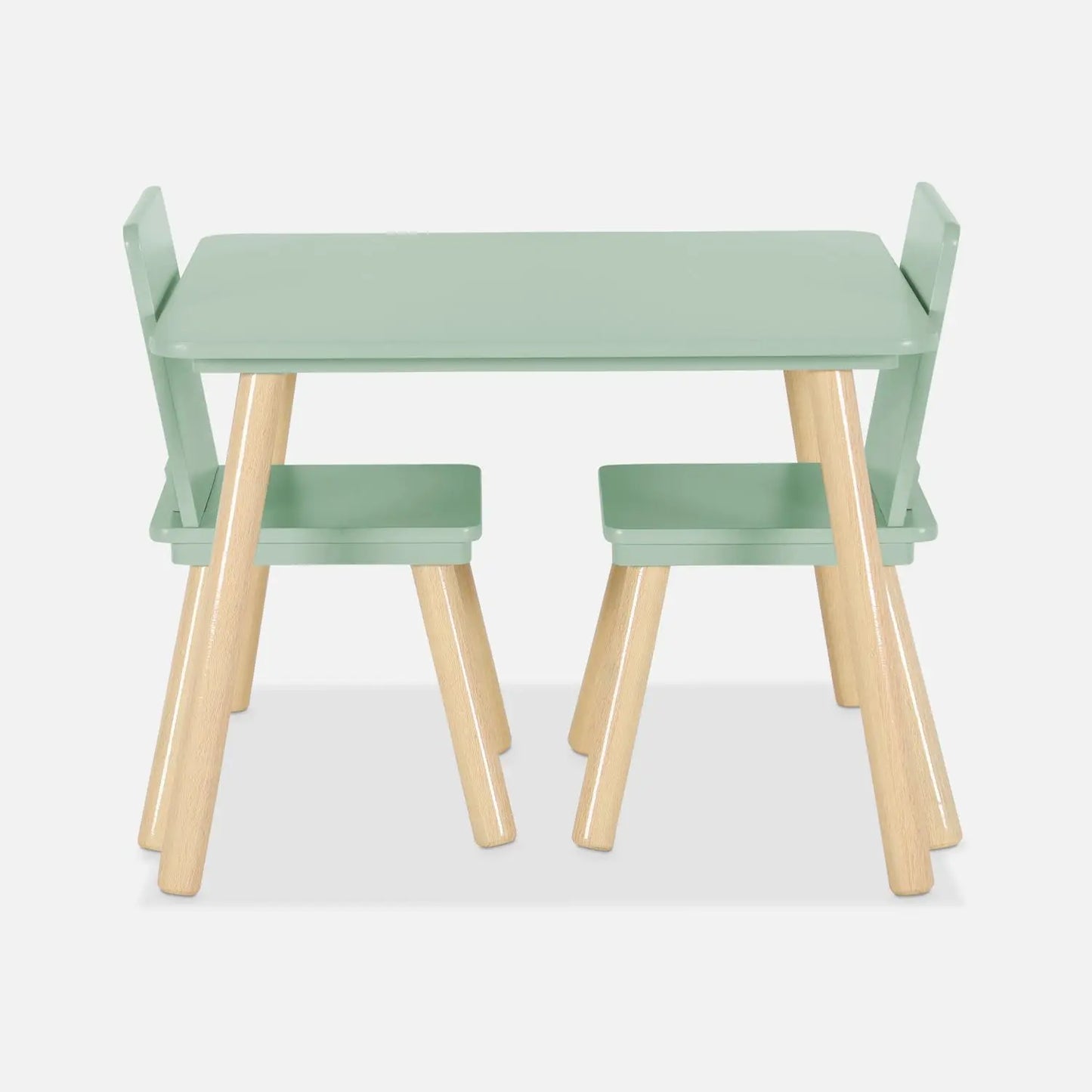 Kids Square Table & 2 Chairs - Mint Green - The Don Home Interiors