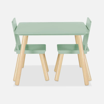 Kids Square Table & 2 Chairs - Mint Green - The Don Home Interiors