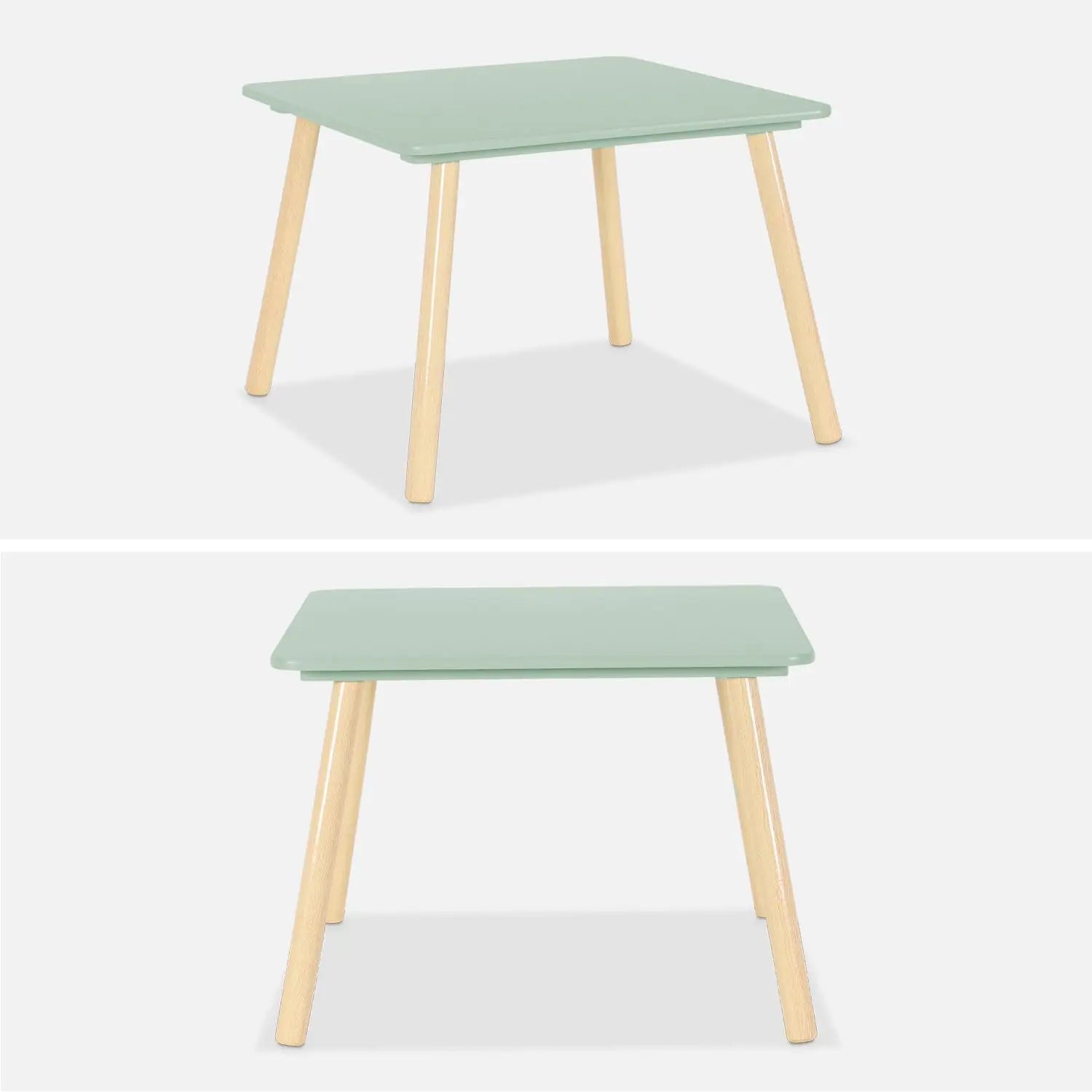 Kids Square Table & 2 Chairs - Mint Green - The Don Home Interiors