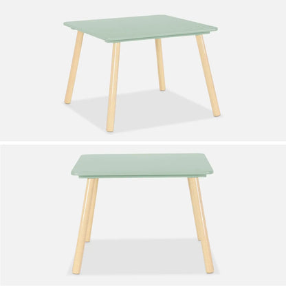Kids Square Table & 2 Chairs - Mint Green - The Don Home Interiors