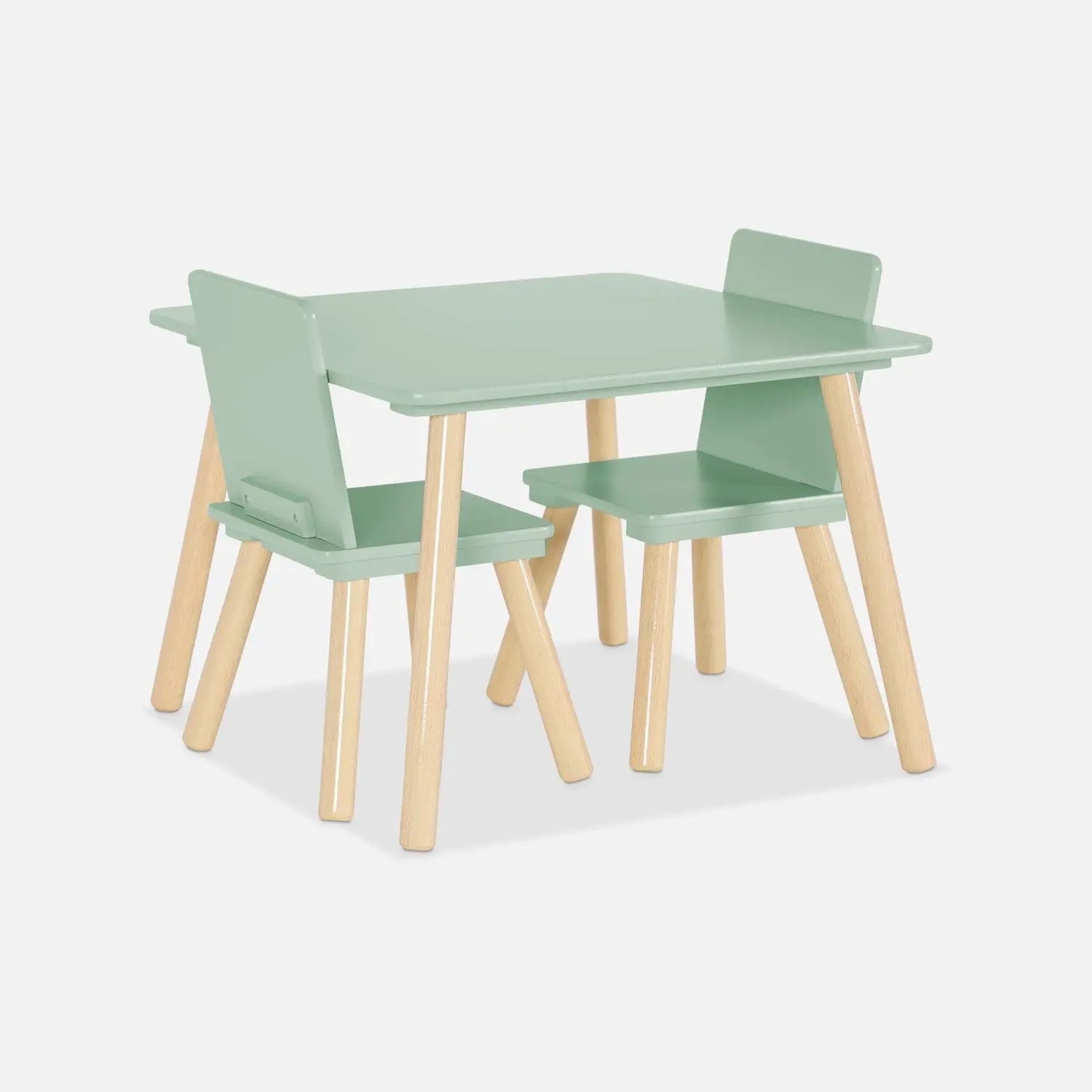 Kids Square Table & 2 Chairs - Mint Green - The Don Home Interiors