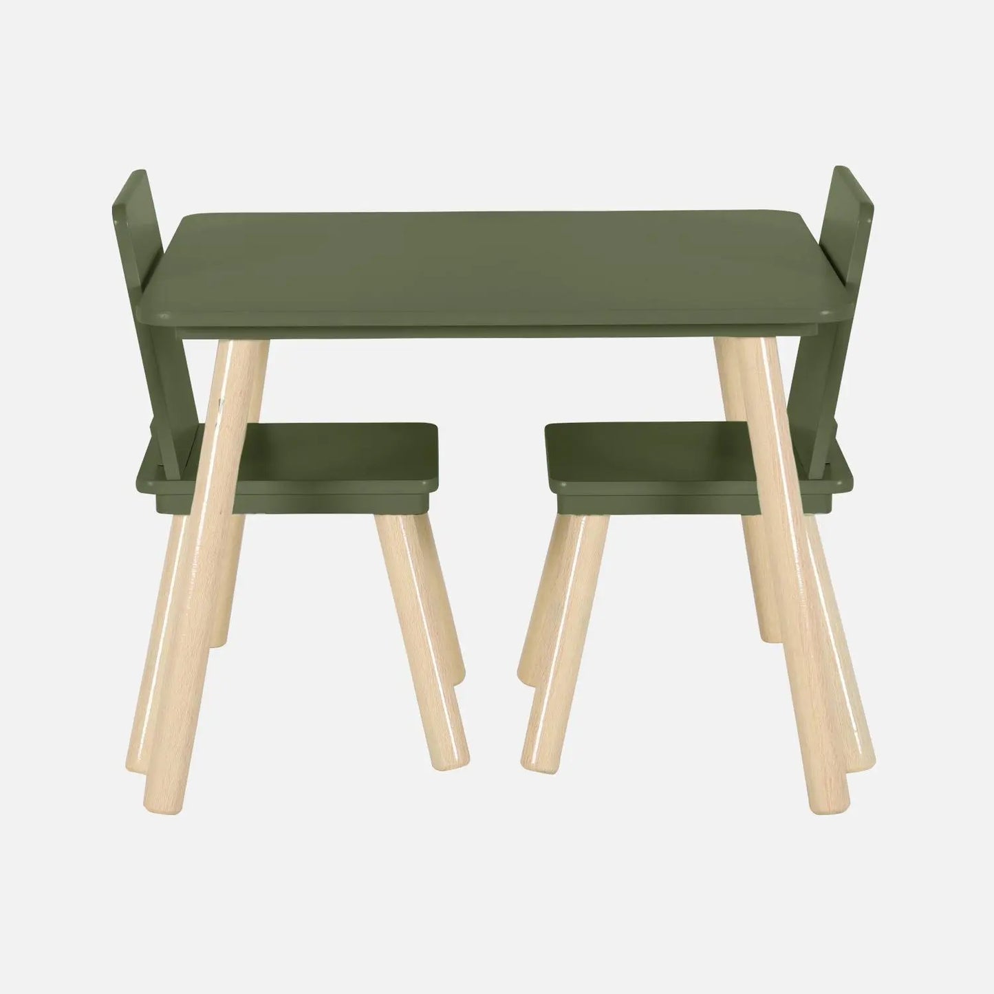 Kids Square Table & Chair Set -  Green - The Don Home Interiors