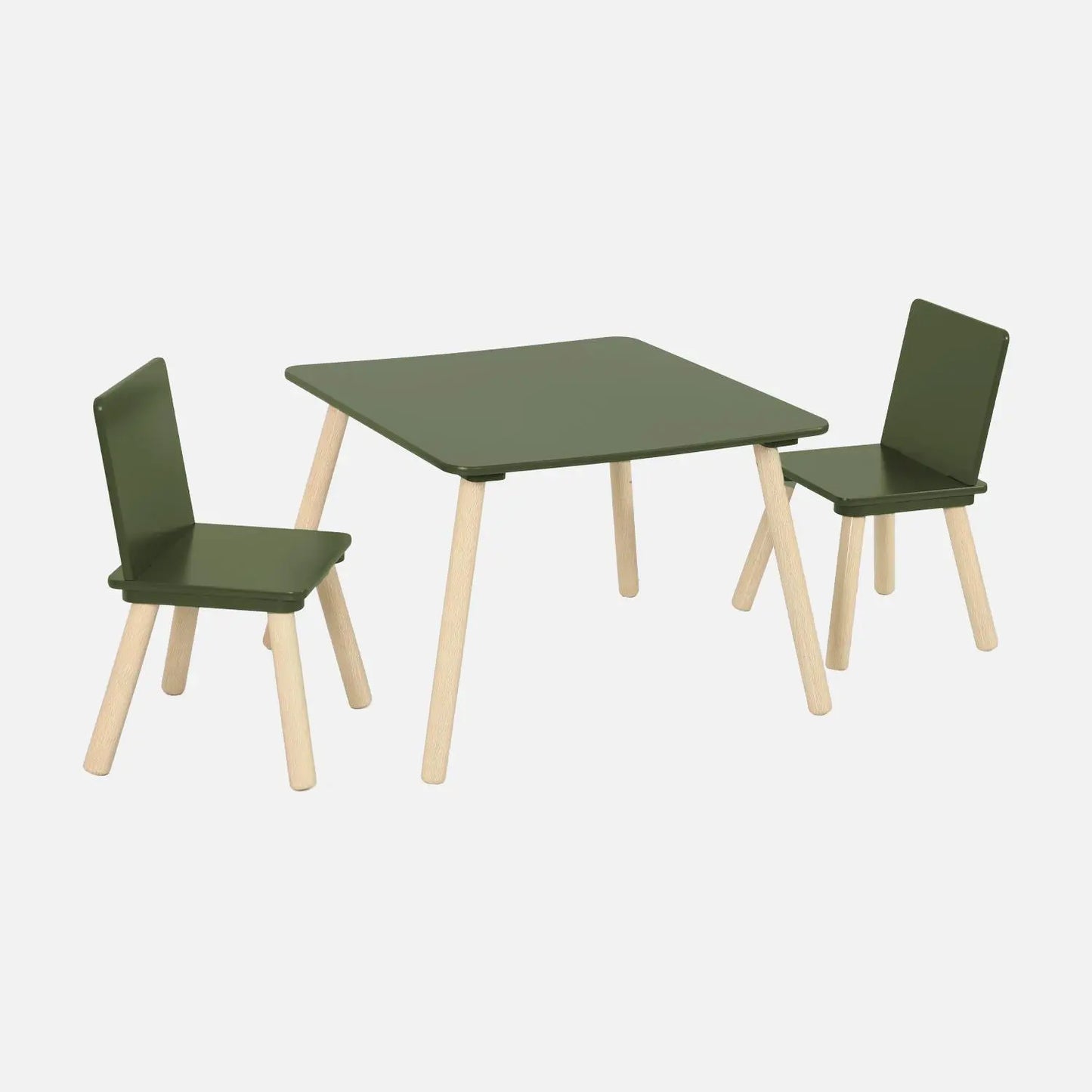 Kids Square Table & Chair Set -  Green - The Don Home Interiors