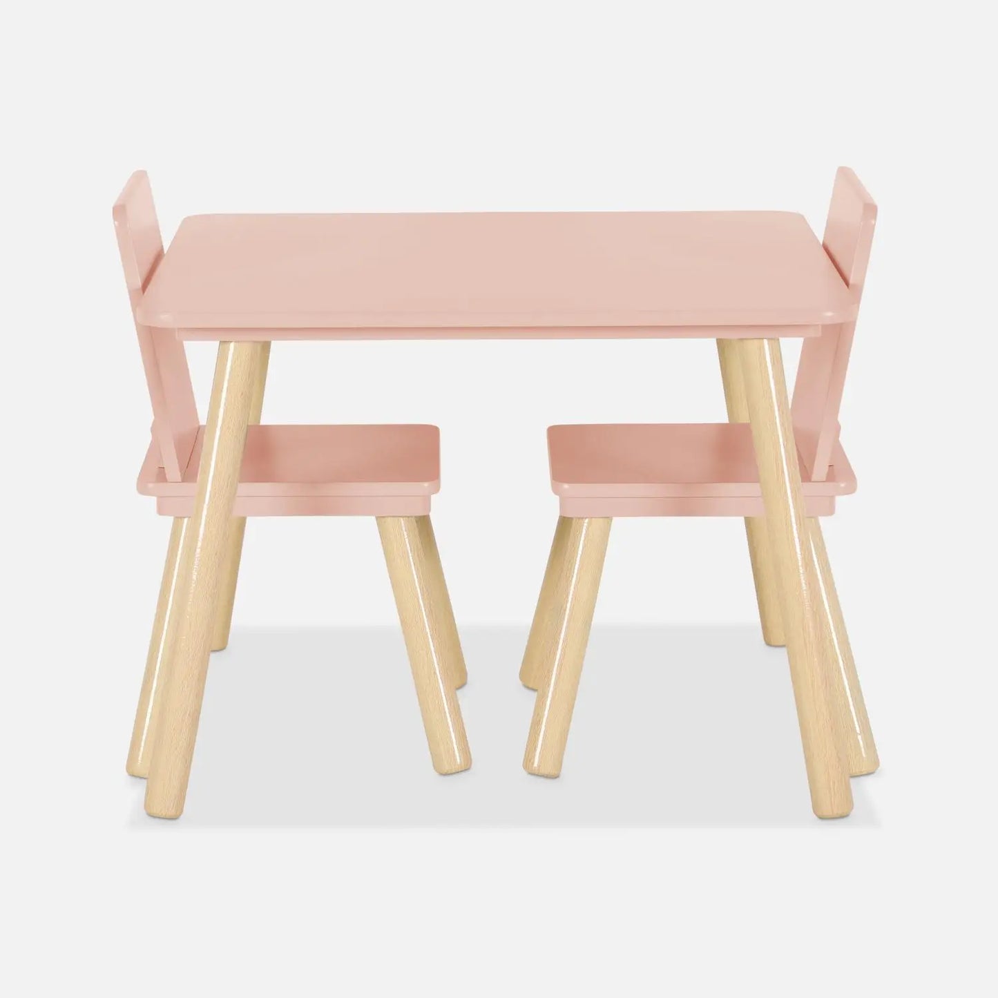 Kids Square Table & 2 Chairs - Pink - The Don Home Interiors