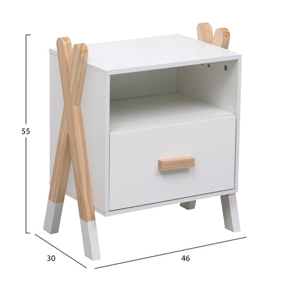 Montessori Bedside Table with Shelf - The Don Home Interiors