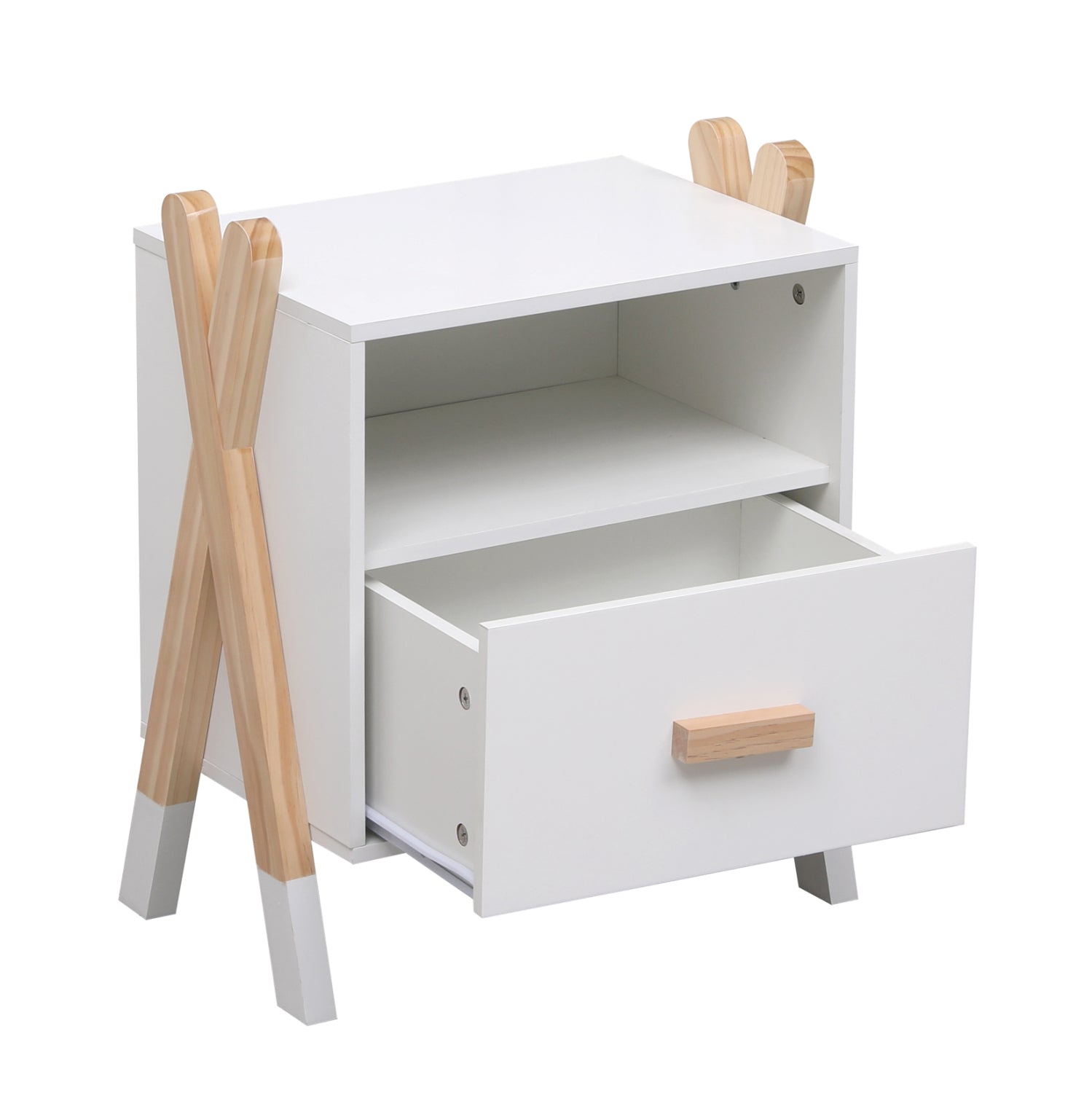 Montessori Bedside Table with Shelf - The Don Home Interiors