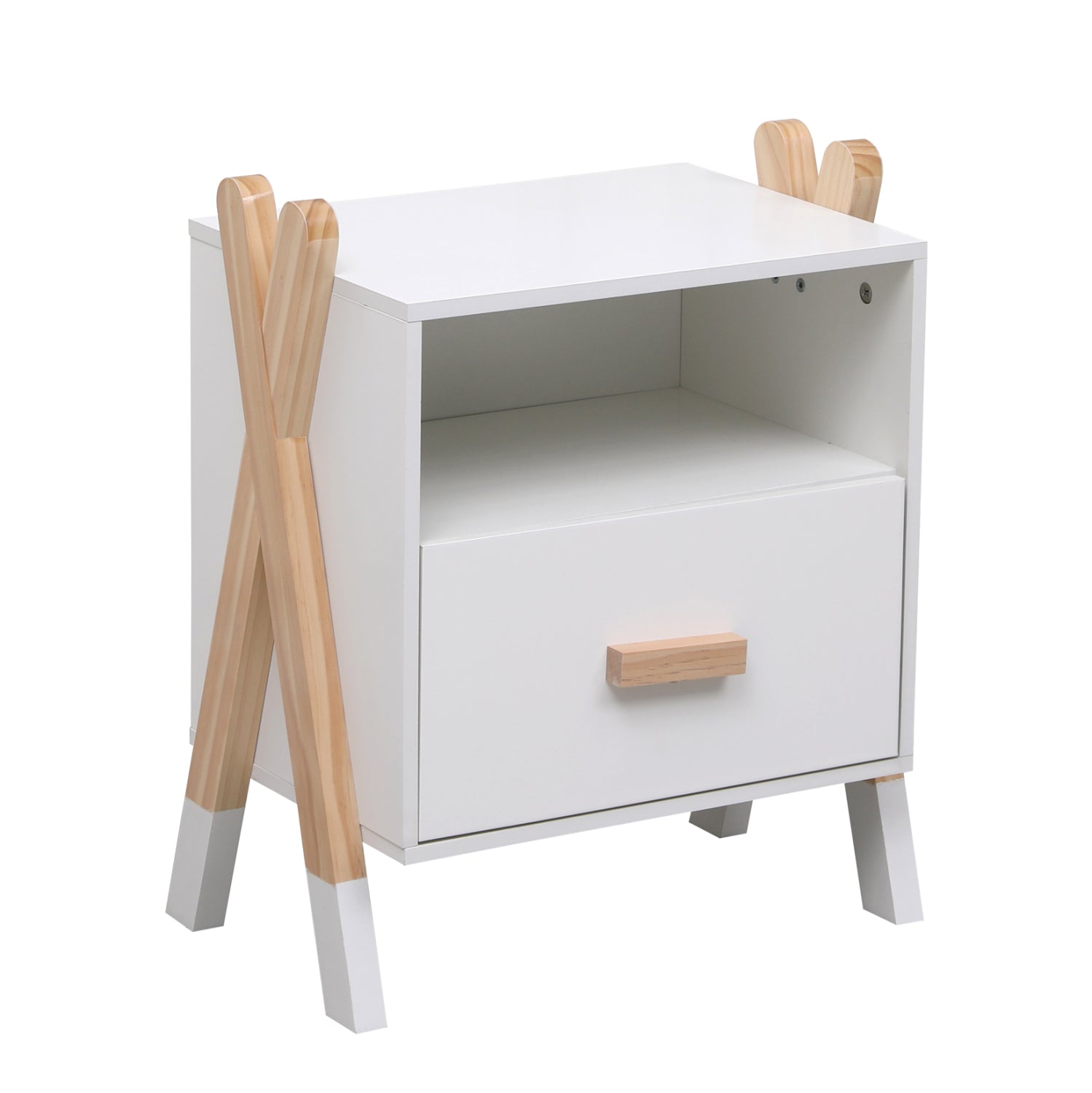 Montessori Bedside Table with Shelf - The Don Home Interiors