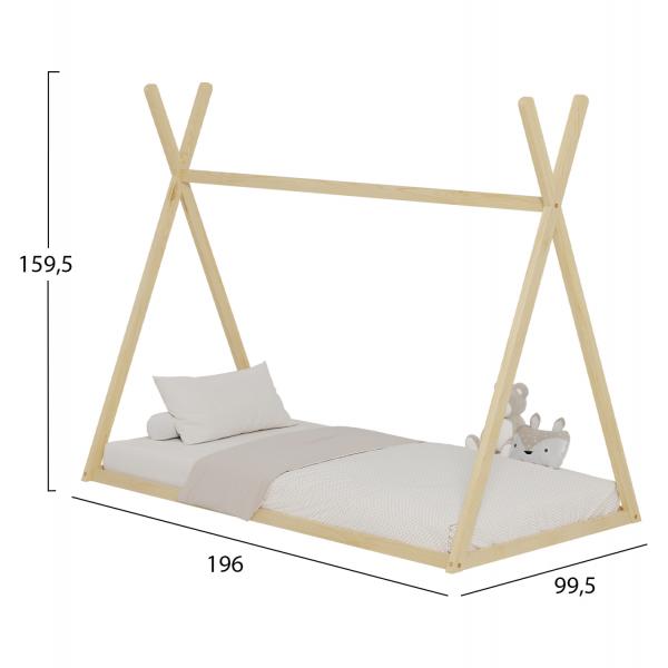 Montessori Floor Teepee Bed - Single - The Don Home Interiors